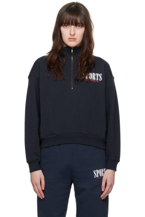 Sporty & Rich Navy Sports Sweatshirt
