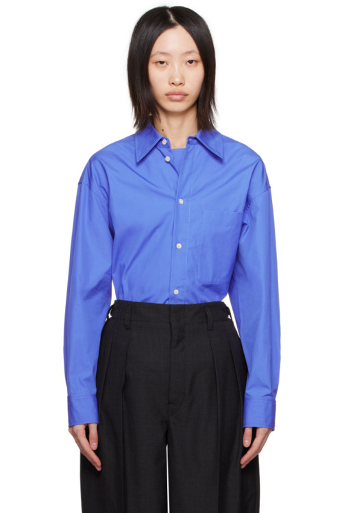 LEMAIRE Blue Long Shirt,Cerulean,image