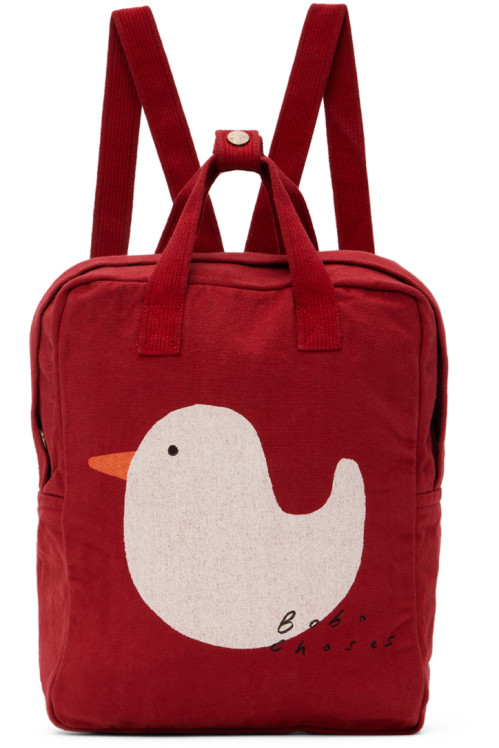 Bobo Choses Kids Red Rubber Duck Backpack