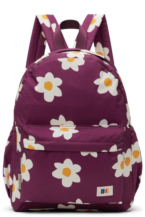 Bobo Choses Kids Purple Big Flower All Over Backpack