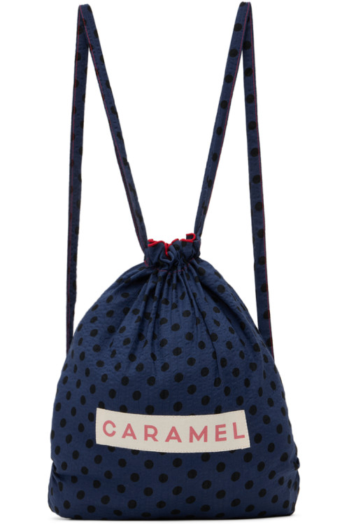 Caramel SSENSE Exclusive Kids Blue Polka-Dot Backpack