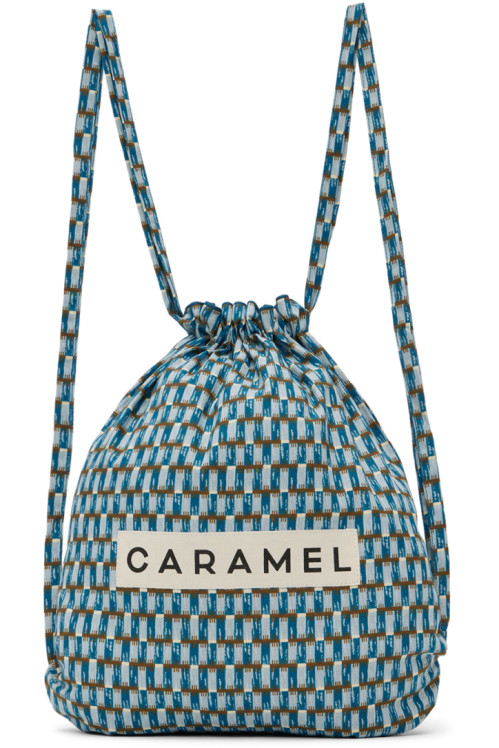 Caramel Kids Blue Patch Backpack