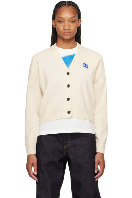 ADER error Off-White Significant Buttoned Cardigan,Oatmeal,image