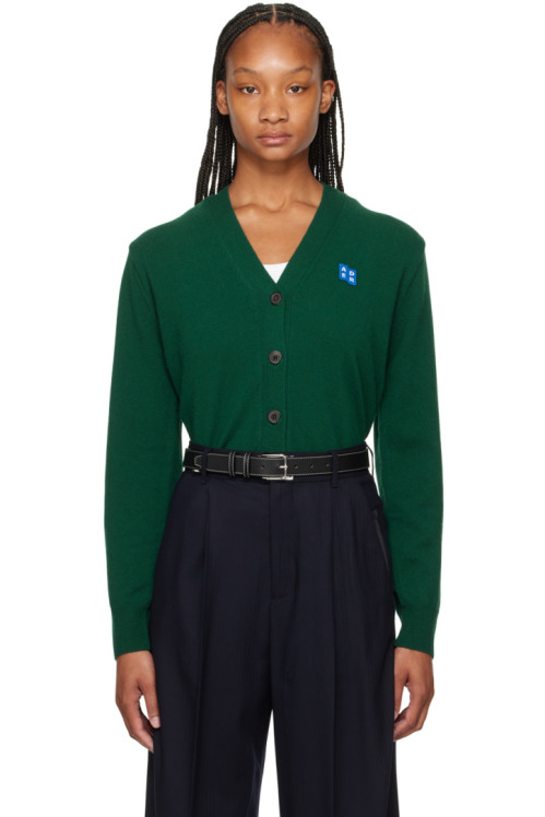 ADER error Green Significant TRS Tag Cardigan,Green,image