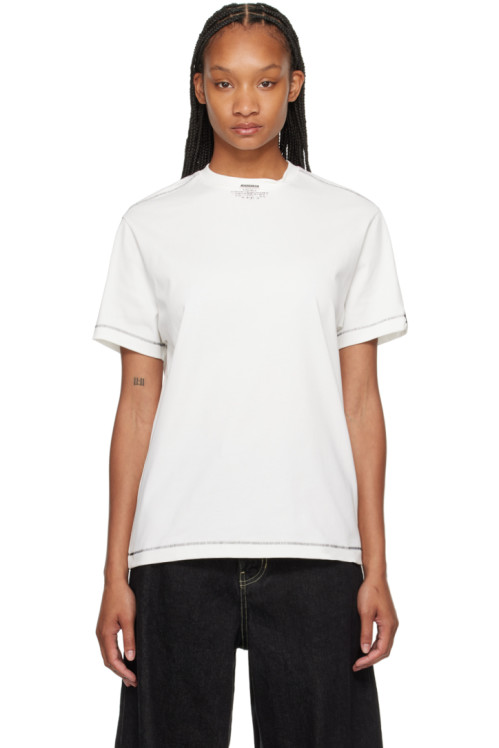 ADER error White Langle T-Shirt,Off-White