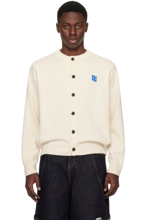 ADER error Off-White Significant Patch Cardigan,Oatmeal,image