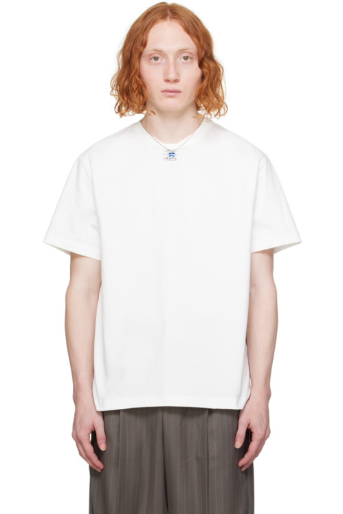 ADER error White Langle T-Shirt,Off White