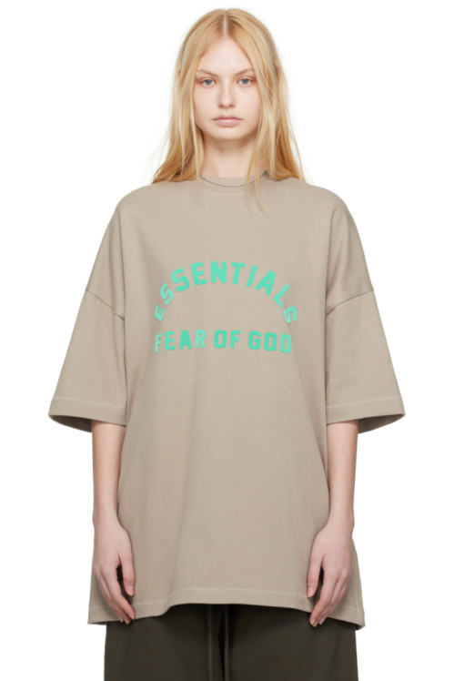 피어오브갓 에센셜 Fear of God ESSENTIALS Gray Crewneck T-Shirt,Seal