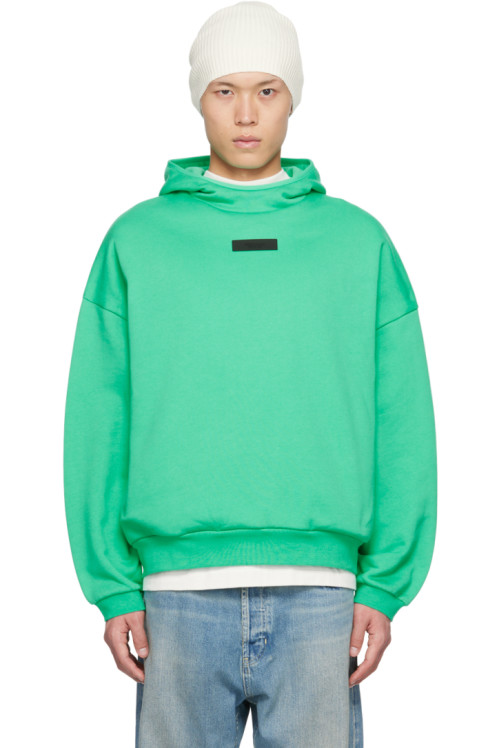 Fear of God ESSENTIALS Green Pullover Hoodie,Mint leaf, image