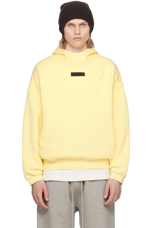 Fear of God ESSENTIALS Yellow Pullover Hoodie,Garden yellow, image