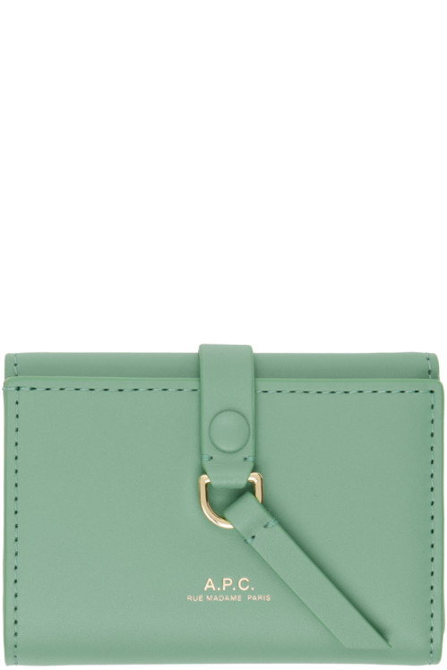 아페쎄 A.P.C. Green Noa Trifold Simple Wallet,Jade,image