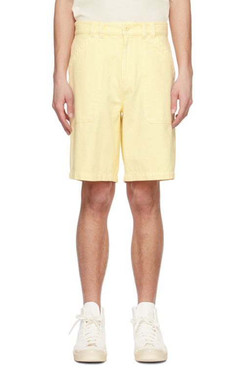 아페쎄 A.P.C. Yellow Parker Denim Shorts,Light Yellow