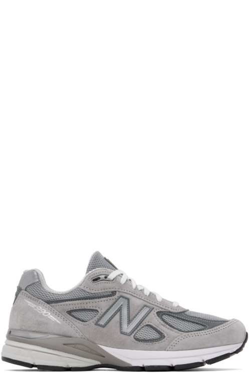 뉴발란스 New Balance Gray Made in USA 990v4 Core Sneakers,Grey,image
