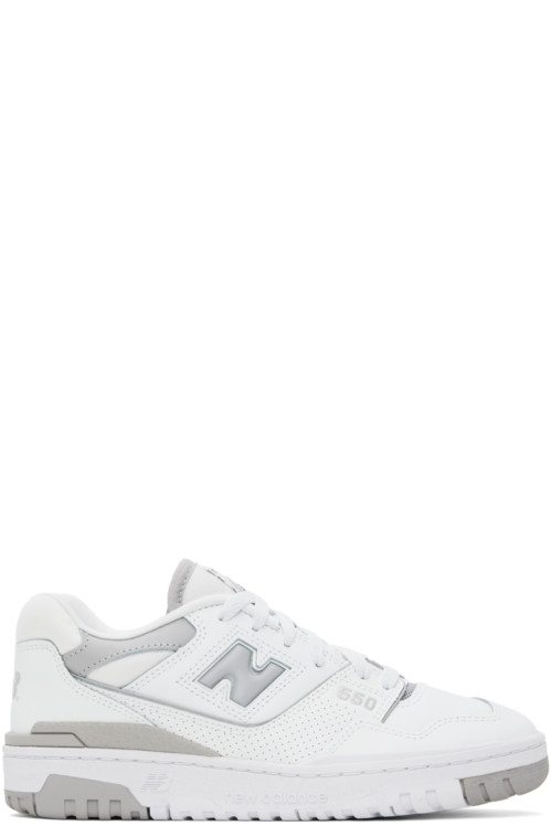 뉴발란스 New Balance White & Gray 550 Sneakers