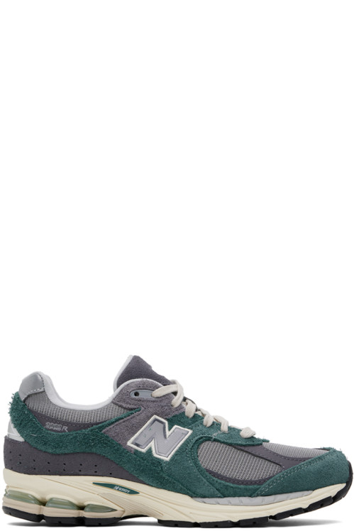 뉴발란스 New Balance Gray & Green 2002R Sneakers,New spruce