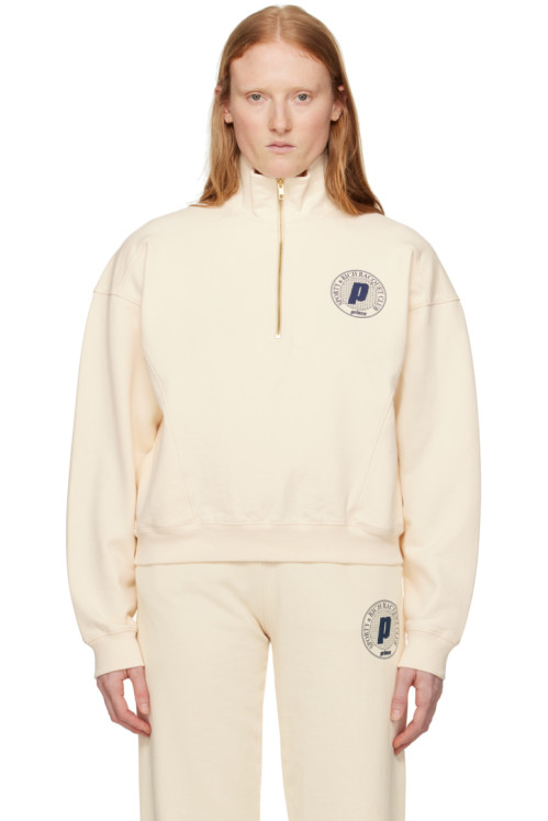 Sporty & Rich Off-White Prince Edition Net Sweatshirt,Cream,image