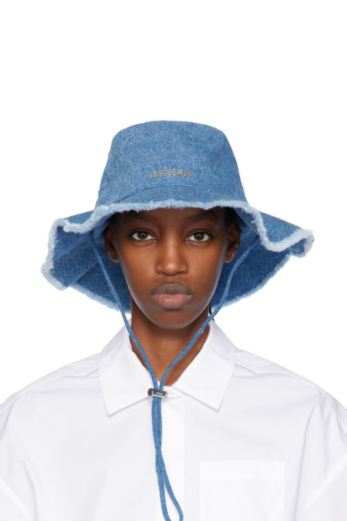 JACQUEMUS Blue Le bob Artichaut Hat,Blue,image