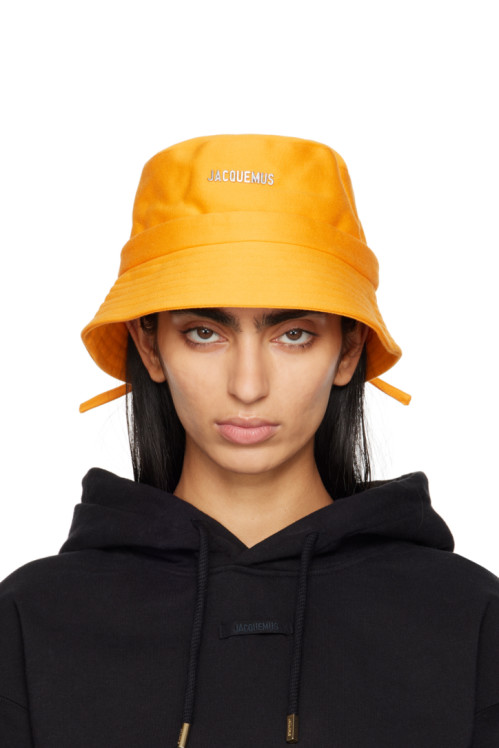 JACQUEMUS Orange Le bob Gadjo Bucket Hat