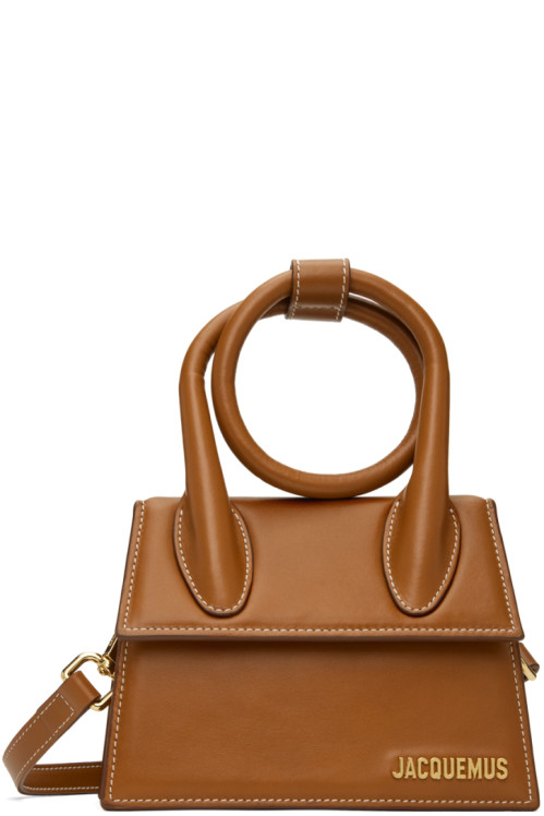 JACQUEMUS Tan Les Classiques Le Chiquito Noeud Bag,Light brown,image