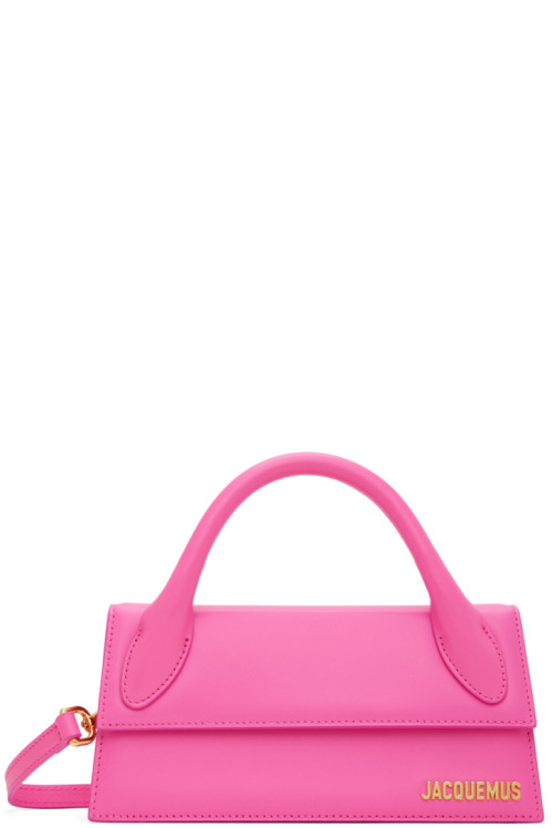 JACQUEMUS Pink Les Classiques Le Chiquito long Bag,Neon pink,image