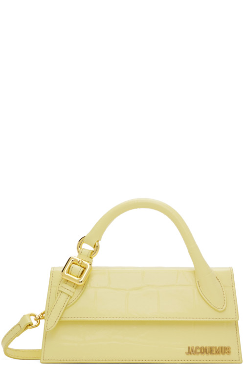 JACQUEMUS Yellow Le Chiquito long Boucle Bag,Pale yellow,image