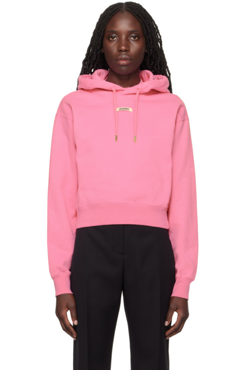 JACQUEMUS Pink Les Classiques Le hoodie Gros Grain hoodie