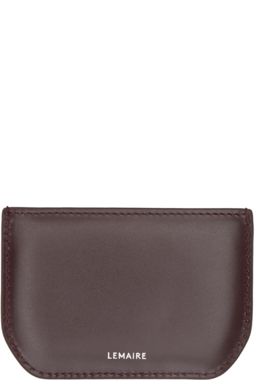 LEMAIRE Brown Calepin Card Holder,Chocolate fondant,image