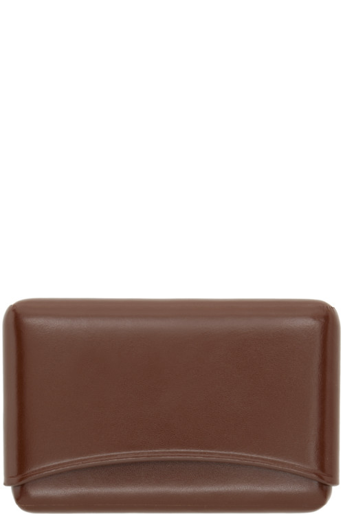 LEMAIRE Brown Molded Card Holder,Cherry mahogony,image
