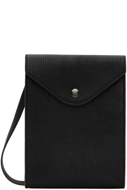 르메르 LEMAIRE Black Enveloppe Strap Shoulder Bag,Black, image