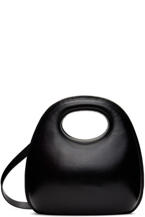 르메르 LEMAIRE Black Egg Bag,Black, image