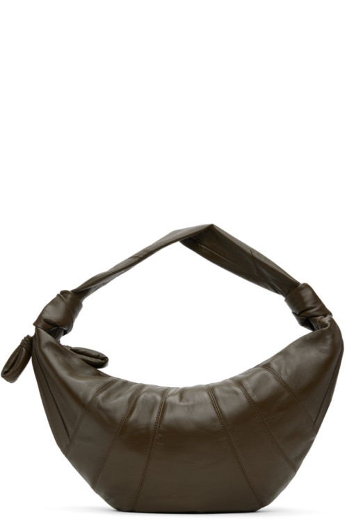 LEMAIRE Brown Fortune Croissant Bag,Dark tobacco,image