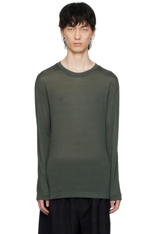 LEMAIRE Gray Soft Long Sleeve T-Shirt,Asphalt