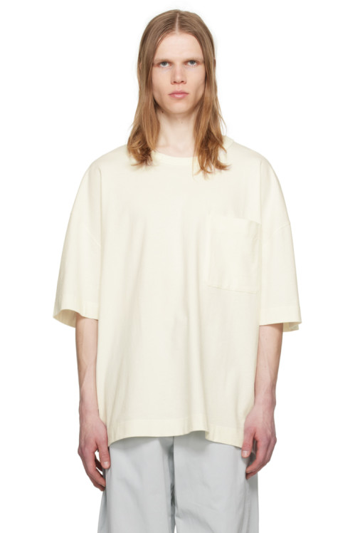 LEMAIRE Off-White Boxy T-Shirt,Chalk