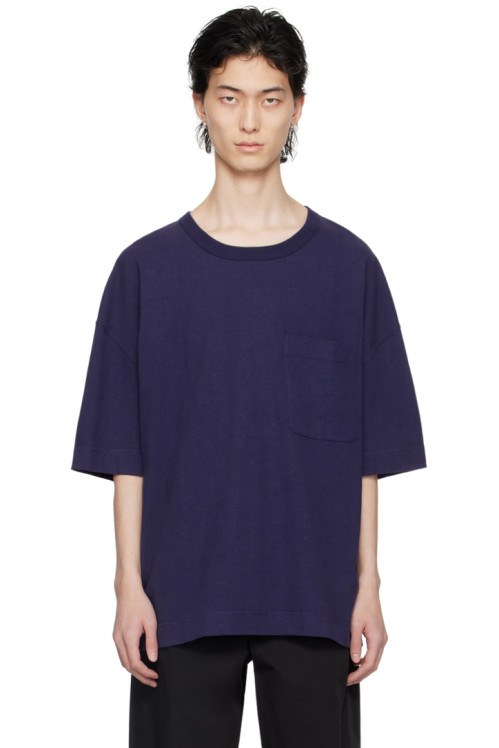 LEMAIRE Blue Boxy T-Shirt,Blue violet