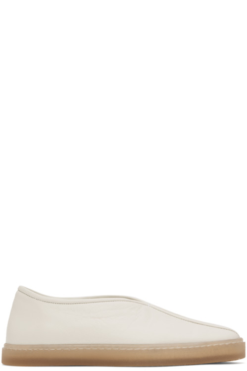 LEMAIRE Off-White Piped Sneakers,Clay white,image
