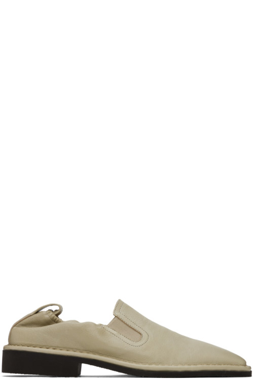 LEMAIRE Taupe Soft Loafers,Clay,image