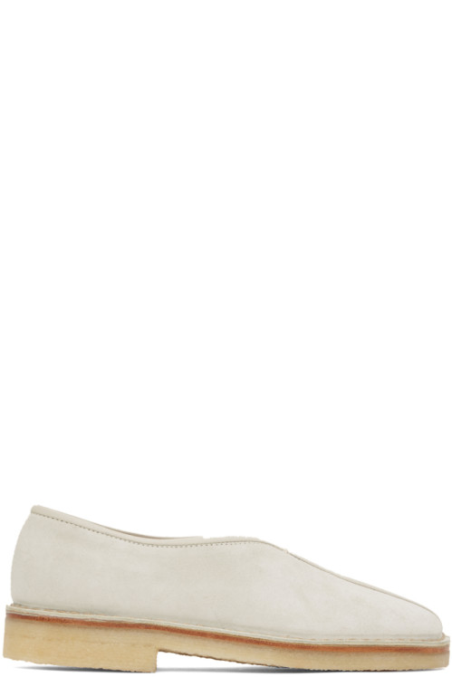 LEMAIRE Off-White Piped Slippers,Light pelican,image