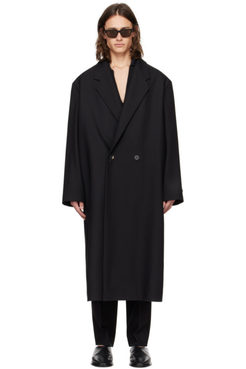 Fear of God Black Double-Breasted Coat,Black, image