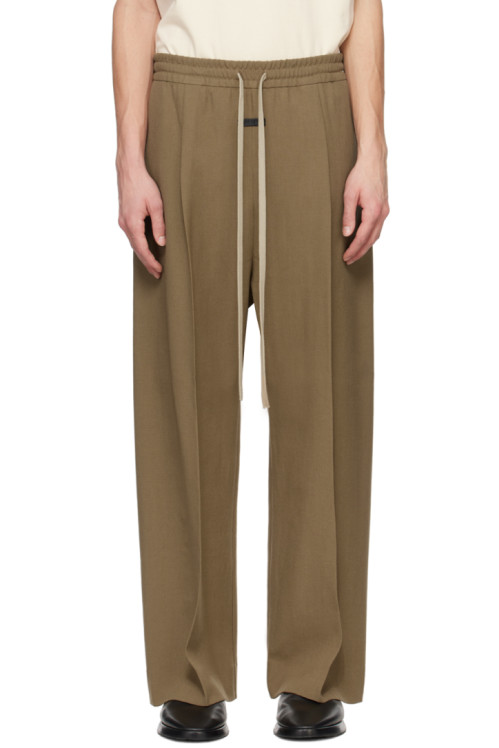 Fear of God Brown Pleated Trousers,Deer