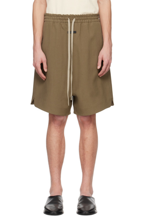 Fear of God Brown Relaxed Shorts,Deer