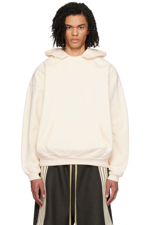 Fear of God Off-White Patch Hoodie,Cream