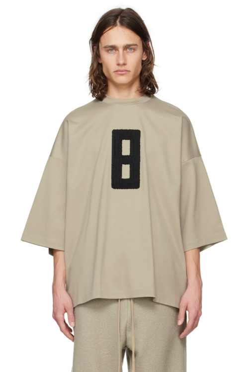 Fear of God Gray Embroidered T-Shirt,Paris sky