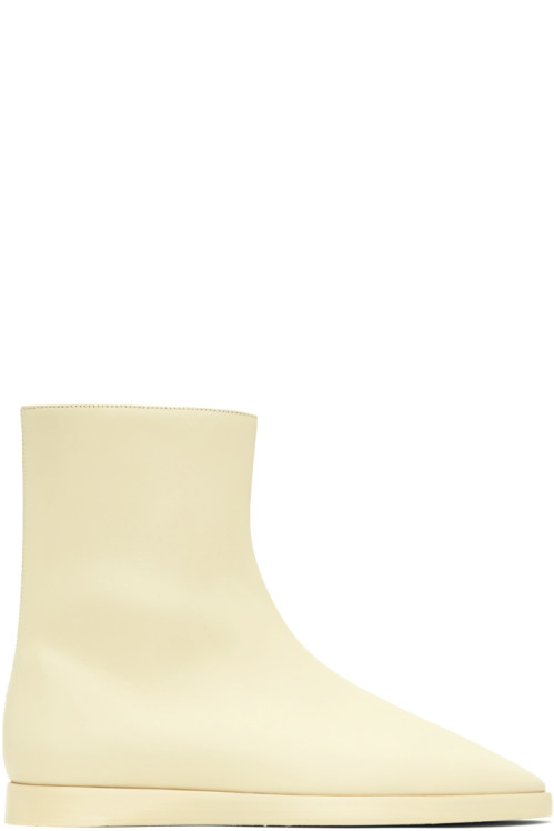 Fear of God Off-White High Mule Boots,Cream