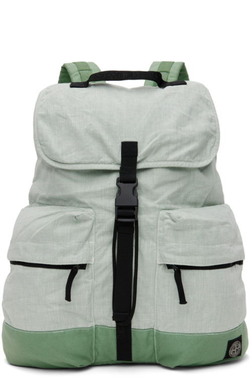 스톤 아일랜드 Stone Island Green Drawstring Backpack,Light greenrnSupplier