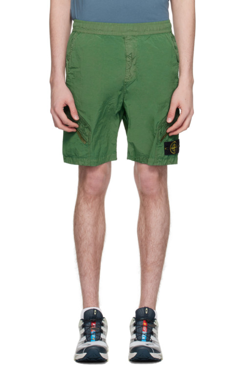 스톤 아일랜드 Stone Island Green Drawstring Shorts,Light greenrnSupplier