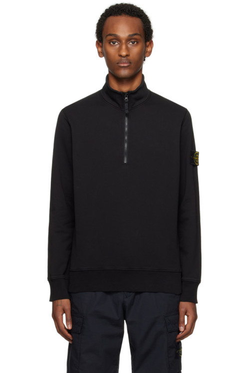 스톤 아일랜드 Stone Island Black Half-Zip Sweater,Black Supplier