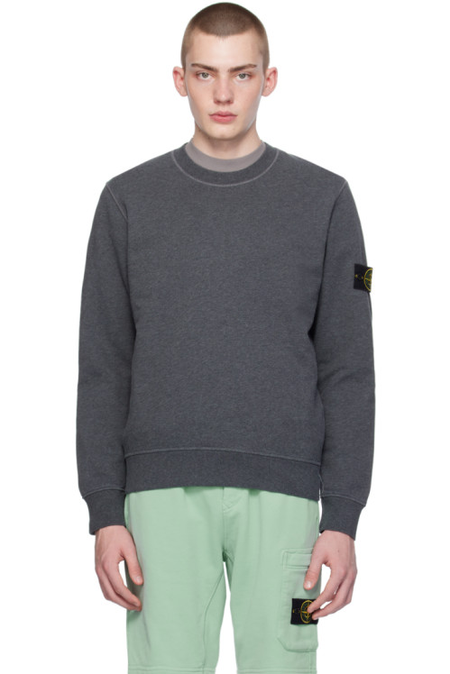 스톤 아일랜드 Stone Island Gray Patch Sweatshirt,Melange dark grey Supplier