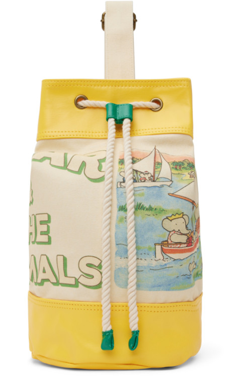 The Animals Observatory Kids Yellow & Off-White Babar Backpack