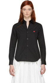 Comme des Garçons Play - Chemise noire Small Heart