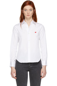 Comme des Garçons Play - Chemise blanche Small Heart